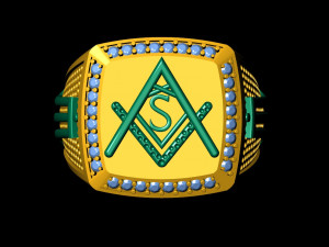 s - letter signet ring 3D Print Model