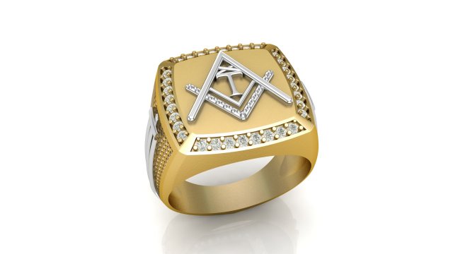 t - letter signet ring 3D 打印模型 .c4d .max .obj .3ds .fbx .stl .blend 