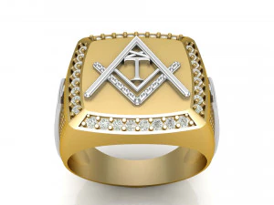 t - letter signet ring 3D Print Model