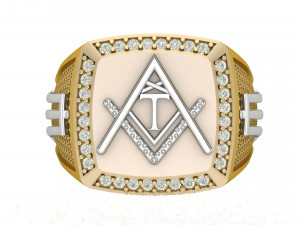 t - letter signet ring 3D 打印模型