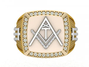 t - letter signet ring 3D Print Model