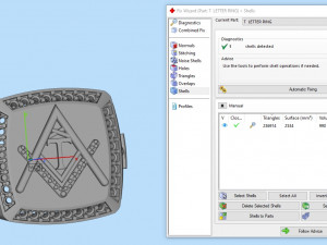 t - letter signet ring 3D 打印模型
