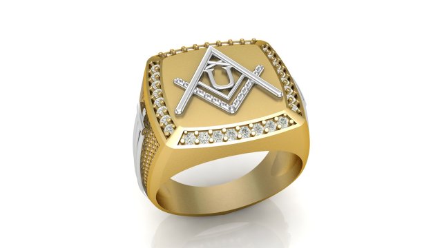 u - letter signet ring Modèles 3D en vedette .c4d .max .obj .3ds .fbx .stl .blend 