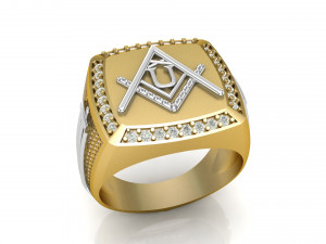u - letter signet ring 3D 프린트 모델