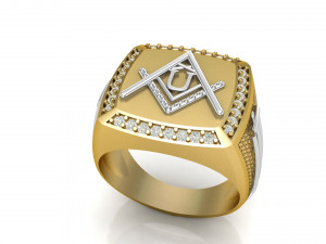 u - letter signet ring Modèles 3D en vedette