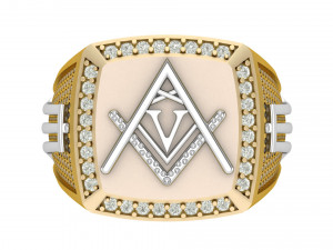 v - letter signet ring Modelo de impresión 3D