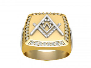 w - letter signet ring 3D-Druckmodell