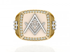 w - letter signet ring 3D-Druckmodell