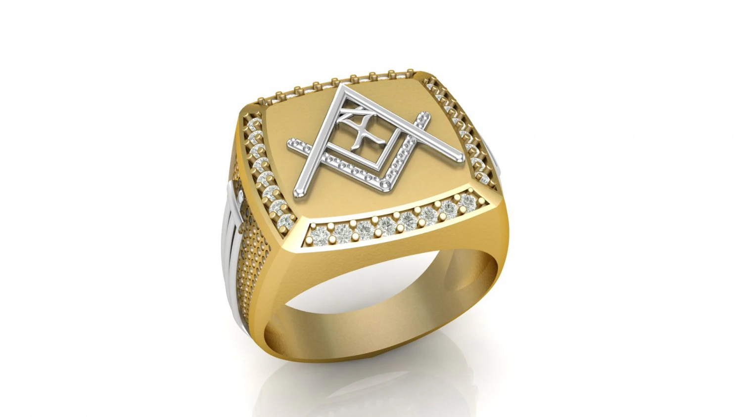 x - letter signet ring 3D Print Model .c4d .max .obj .3ds .fbx .stl .blend 