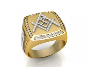 x - letter signet ring 3Dプリントモデル
