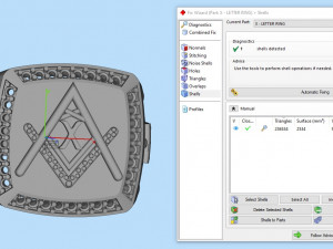 x - letter signet ring 3D Print Model