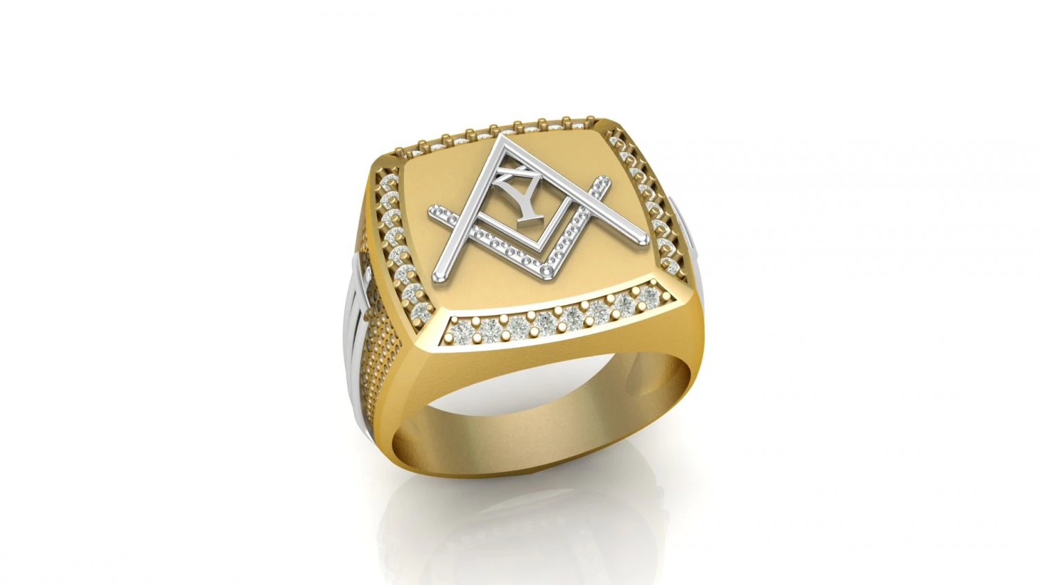 y - letter signet ring 3D Print Model .c4d .max .obj .3ds .fbx .stl .blend