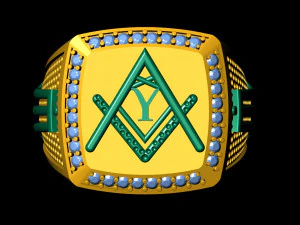 y - letter signet ring 3D Print Model