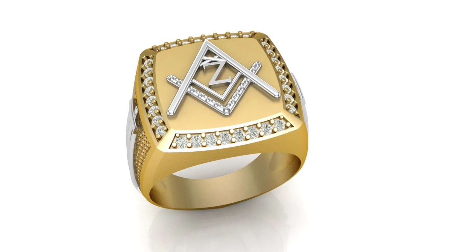 z - letter signet ring 3D Print Model .c4d .max .obj .3ds .fbx .stl .blend 