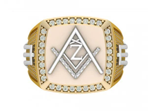 z - letter signet ring 3D Print Model