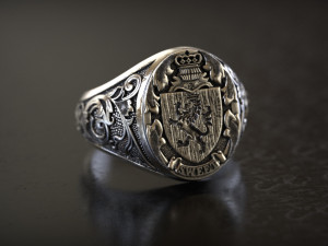 Mens lion knight signet ring 3Dプリントモデル