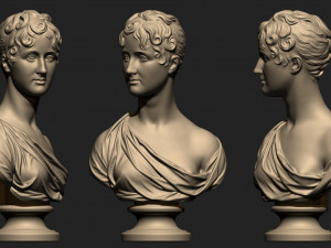 Beautiful lady bust 3D-Druckmodell