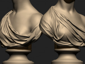 Beautiful lady bust 3D-Druckmodell