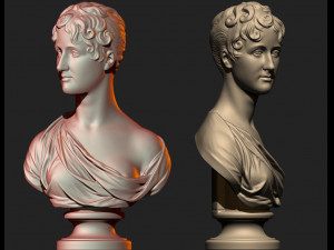 Beautiful lady bust 3D-Druckmodell