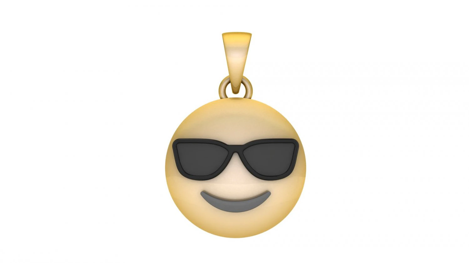 Cool Emoji Pendant 3D Print Model .c4d .max .obj .3ds .fbx .stl .blend