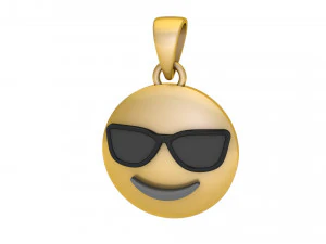 Cool Emoji Pendant 3D Print Model