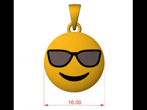 Cool Emoji Pendant 3D Print Model