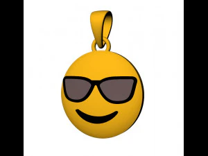 Cool Emoji Pendant 3D Print Model