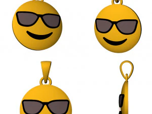 Cool Emoji Pendant 3D Print Model