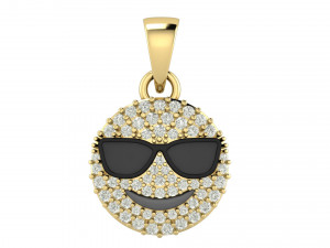 Cool emoji diamond pendant 3D Baskı Modeli