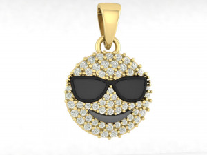 Cool emoji diamond pendant 3D Baskı Modeli
