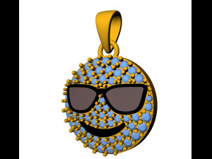 Cool emoji diamond pendant 3D Baskı Modeli