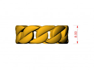 Cuba chain ring Modèles 3D en vedette