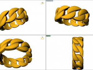 Cuba chain ring Modèles 3D en vedette