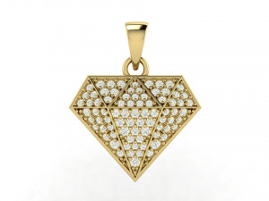 Diamond shape pendant 3D 프린트 모델