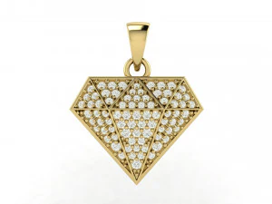Diamond shape pendant 3D Print Model