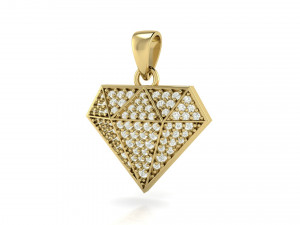 Diamond shape pendant 3D 프린트 모델