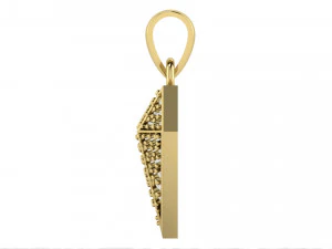 Diamond shape pendant 3D Print Model