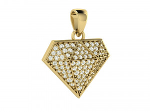Diamond shape pendant 3D 프린트 모델