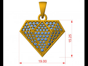 Diamond shape pendant 3D 프린트 모델