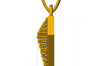 Diamond shape pendant 3D Print Model