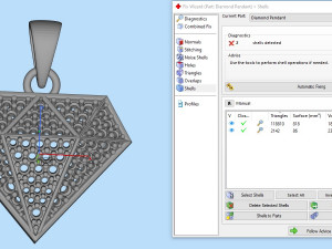 Diamond shape pendant 3D 프린트 모델