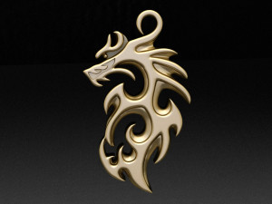 Dragon 3d pendant 3Dプリントモデル