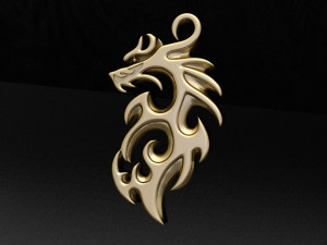 Dragon 3d pendant Model do druku 3D
