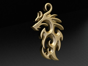 Dragon 3d pendant Model do druku 3D