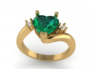 heart princess ring 3D-Druckmodell