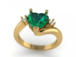heart princess ring 3D Print Model