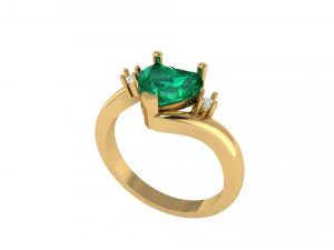 heart princess ring 3D Print Model