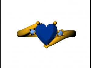 heart princess ring 3D Print Model
