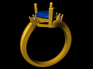 heart princess ring 3D-Druckmodell