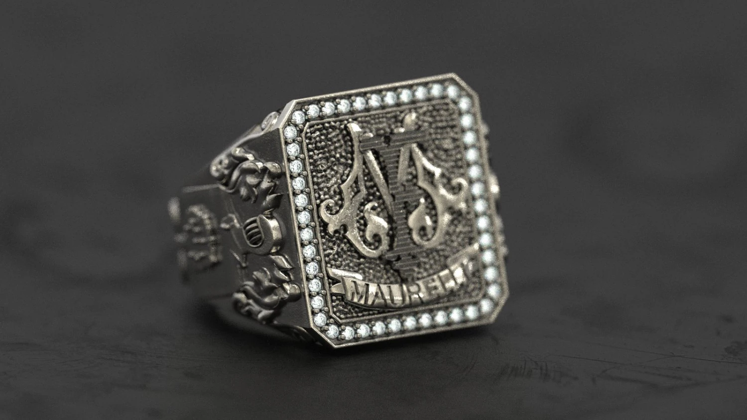 King knight signet ring 3D Print Model .c4d .max .obj .3ds .fbx .stl .blend 